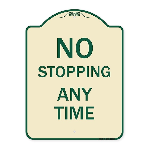 Signmission No Stopping Anytime Heavy-Gauge Aluminum Architectural Sign, 24" x 18", TG-1824-23580 A-DES-TG-1824-23580 - main